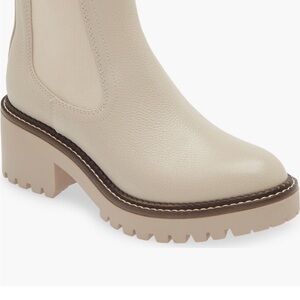 Nordstrom Cream Heeled Boots
